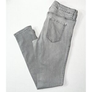 Athleta Sculpted Jeans Size 4 Gray Straight Leg Stretch Slimming Dark‎ Academia